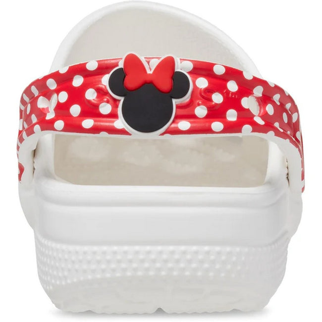 White-Red - Back - Disney Childrens-Kids Minnie Mouse Clogs