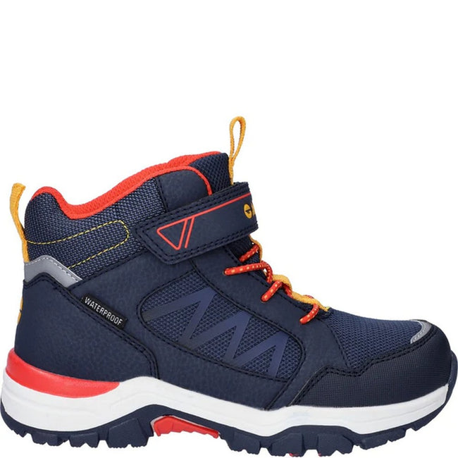 Navy-Orange-Corn - Pack Shot - Hi-Tec Boys Rush Walking Boots