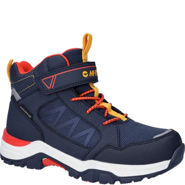 Navy-Orange-Corn - Front - Hi-Tec Boys Rush Walking Boots