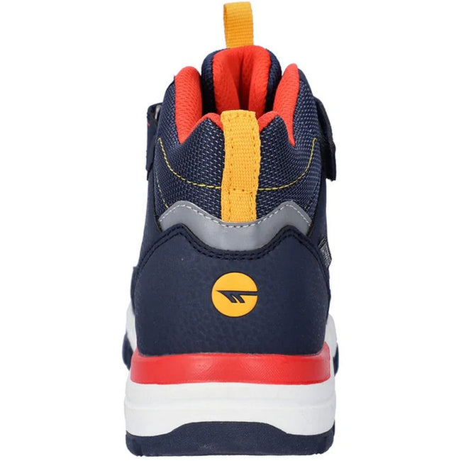 Navy-Orange-Corn - Back - Hi-Tec Boys Rush Walking Boots