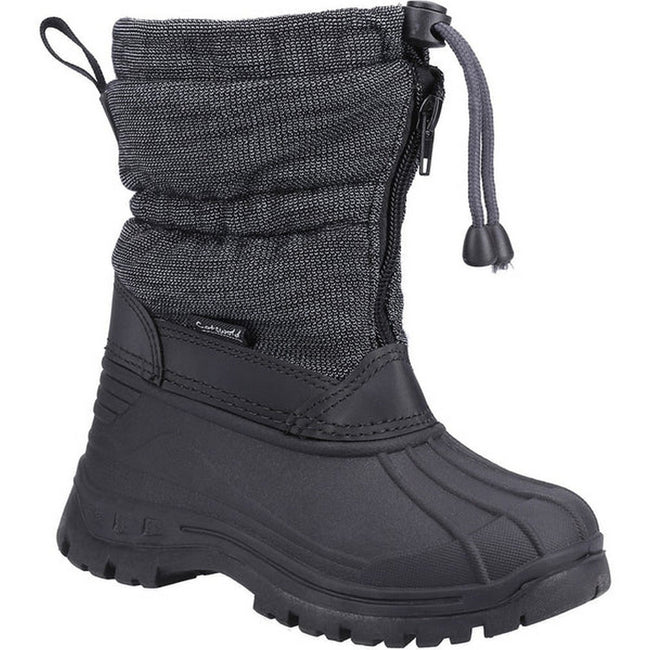 Gray-Black - Front - Cotswold Childrens-Kids Bathford Galoshes
