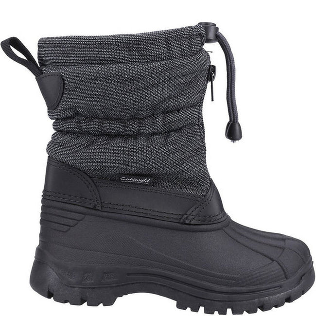 Gray-Black - Side - Cotswold Childrens-Kids Bathford Galoshes