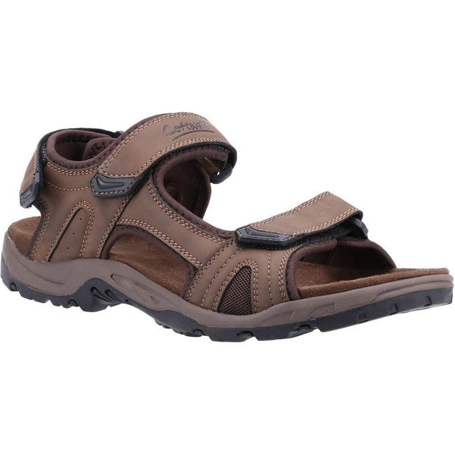 Brown - Front - Cotswold Mens Shilton Recycled Sandals