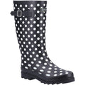 Black-White - Front - Cotswold Womens-Ladies Dotted Galoshes