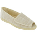 BEIGE - Front - Mirak Quimper Canvas Sandal - Womens Sandals
