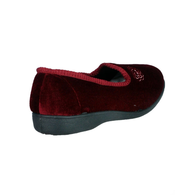 Burgundy - Back - Mirak Simone Ladies Slipper - Womens Slippers