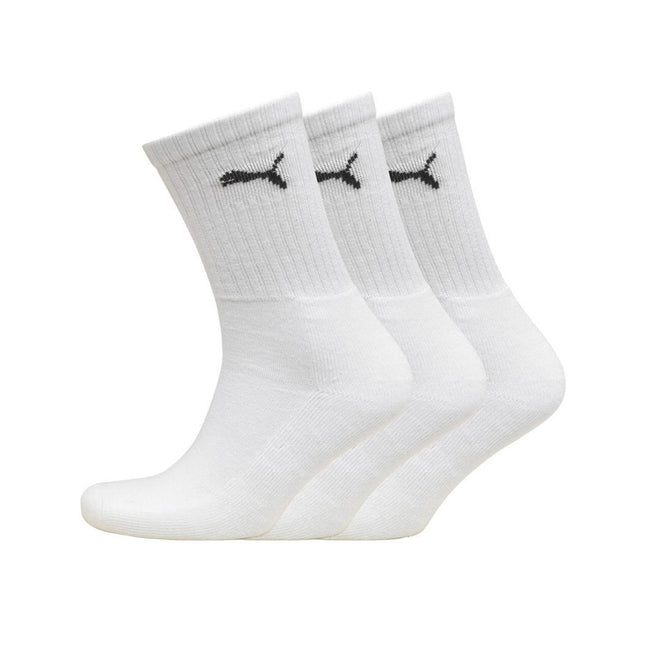 White - Front - Puma Crew Socks 3 Pair Pack - Mens Socks