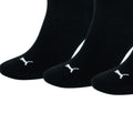 Black - Side - Puma Trainer Socks 3 Pair Pack - Mens Socks