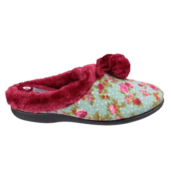 Floral - Back - Mirak Womens-Ladies Chabilis Mule Slippers
