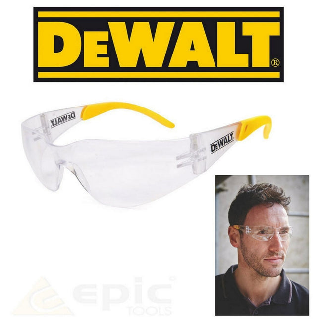 Charcoal-Yellow - Side - DeWalt Unisex Protector Safety Eyewear