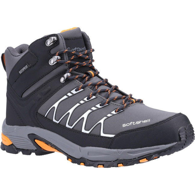 Gray-Orange - Front - Cotswold Mens Abbeydale Mid Hiking Boots