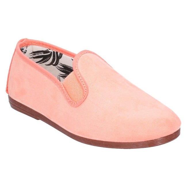 Coral - Front - Flossy Crack Infants Slip On Shoe