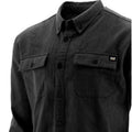 Black - Back - Caterpillar Mens Button Up Long Sleeve Shirt
