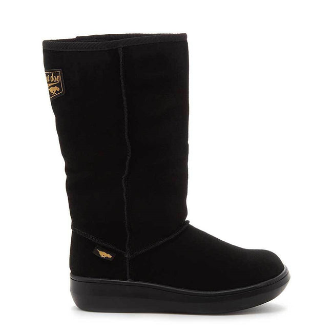 Black - Front - Rocket Dog Sugardaddy Womens-Ladies Leather Pull On Boot