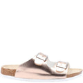 Rose Gold-Brown - Back - Divaz Womens-Ladies Nimes Sliders