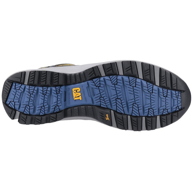 Navy-Gray - Side - Caterpillar Mens Elmore Safety Trainers