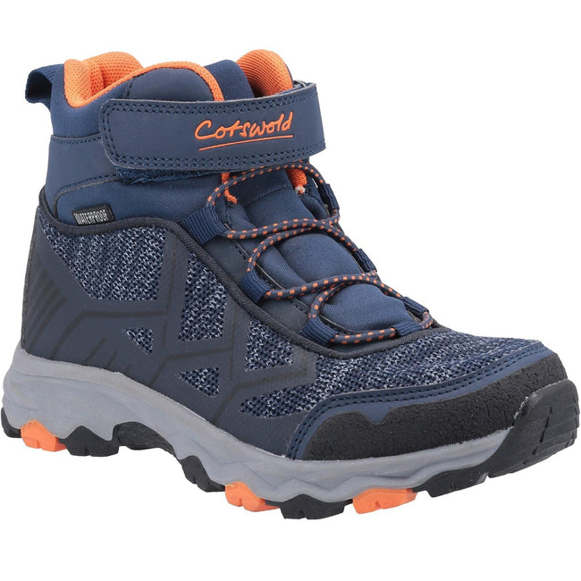 Navy - Front - Cotswold Childrens-Kids Coaley Hiking Boots