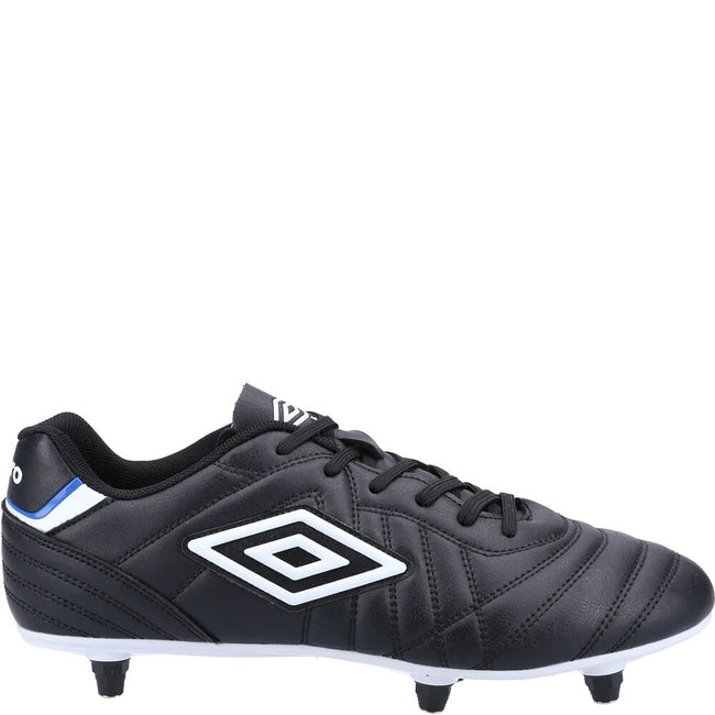 Black-White - Side - Umbro Mens Soft Ground Soccer Boots