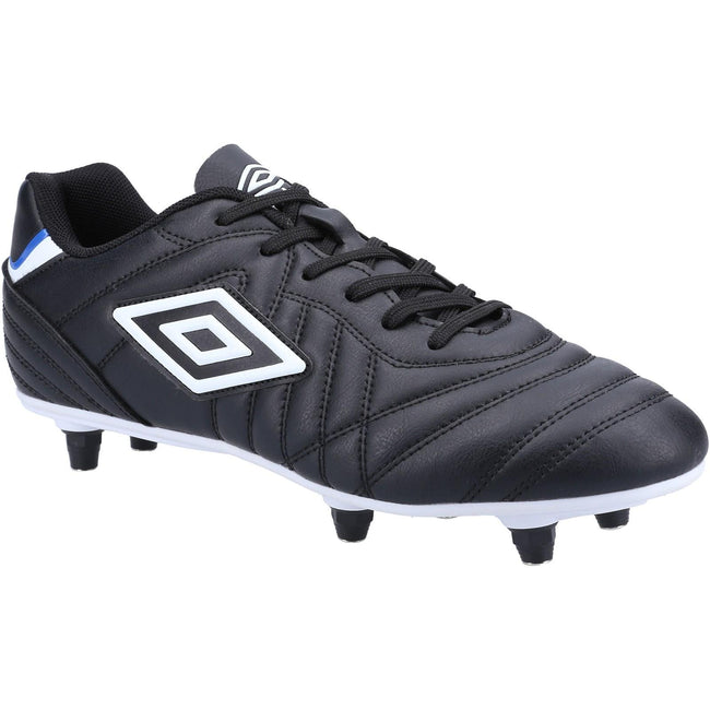 Black-White - Front - Umbro Mens Soft Ground Soccer Boots