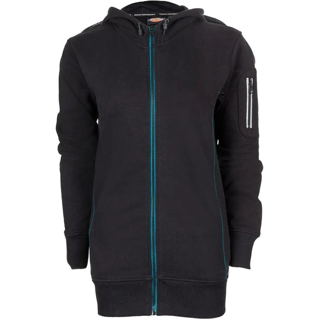 Black - Front - Dickies Womens-Ladies Performance Full Zip Hoodie