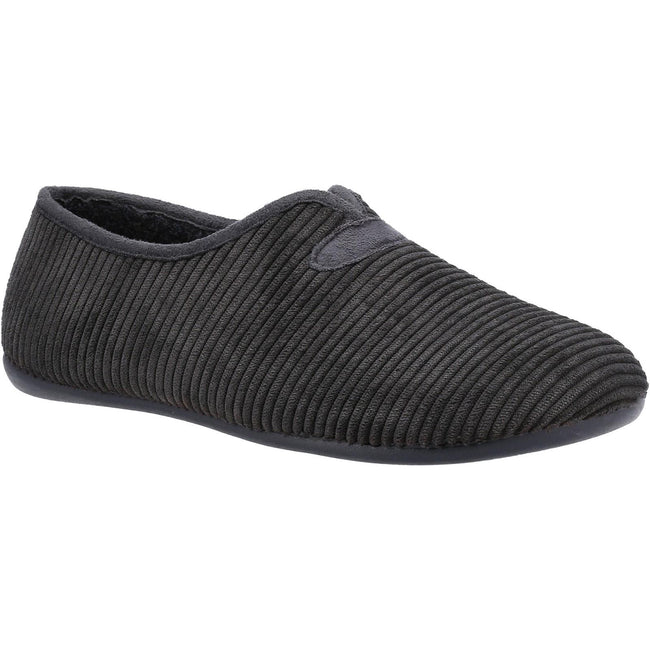 Black - Front - Cotswold Mens Grouse Slippers