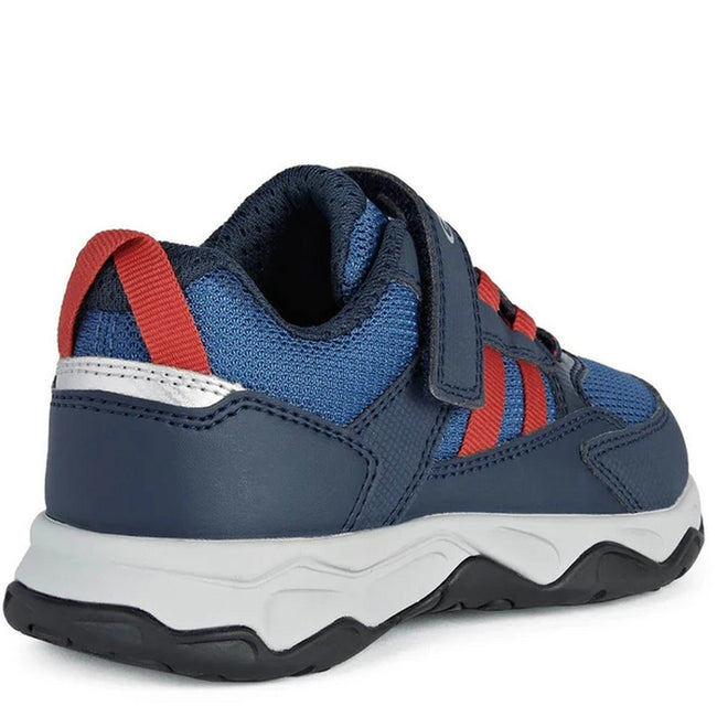 Navy-Red - Back - Geox Boys J Calco Sneakers