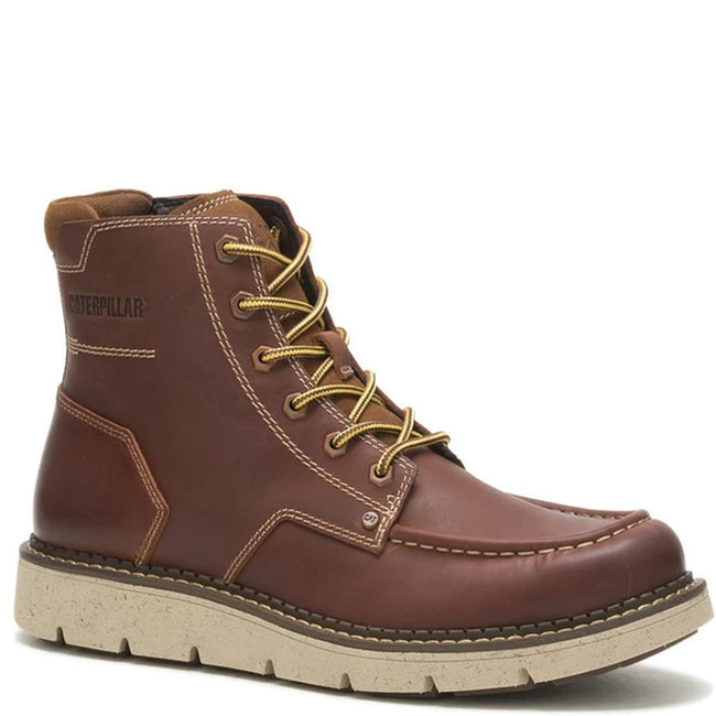 Brown - Front - Caterpillar Mens Leather Covert Boots