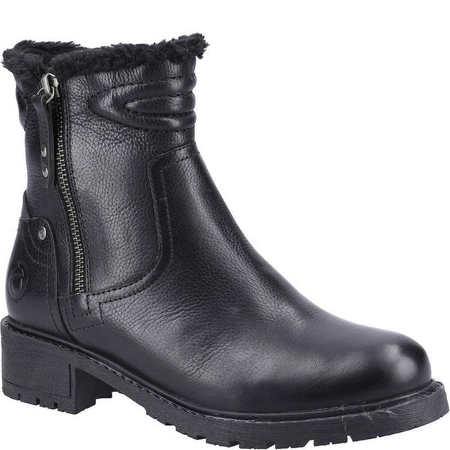 Black - Front - Cotswold Womens-Ladies Gloucester Leather Ankle Boots