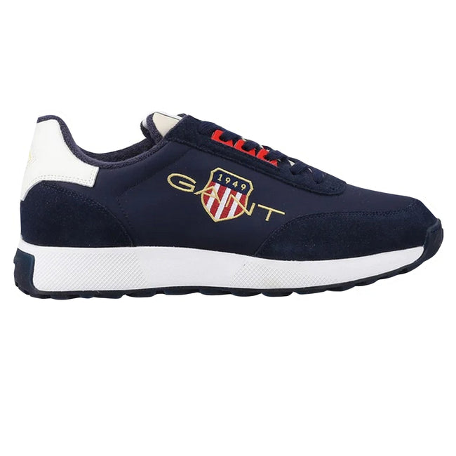 Marine - Back - Gant Mens Garold Suede Sneakers