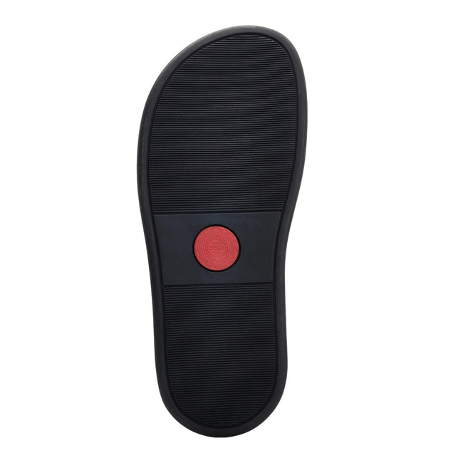 Black - Close up - Base London Mens Harko Leather Sandals