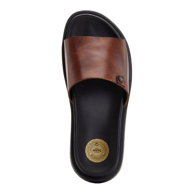 Brown - Pack Shot - Base London Mens Harko Leather Sandals