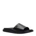 Black - Front - Base London Mens Harko Leather Sandals
