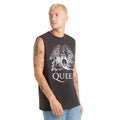 Charcoal - Side - Amplified Mens Line Art Queen Tank Top
