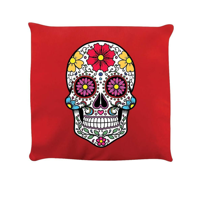 Red - Front - Grindstore Sugar Skull Cushion