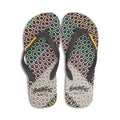 Gray-White - Front - BeachyFeet Mens Dreamers Flip Flops