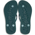 Blue-Orange-Black - Back - BeachyFeet Womens-Ladies Flip Flops