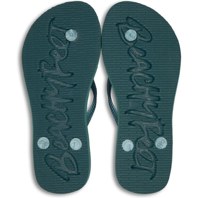 Blue-Orange-Black - Back - BeachyFeet Womens-Ladies Flip Flops