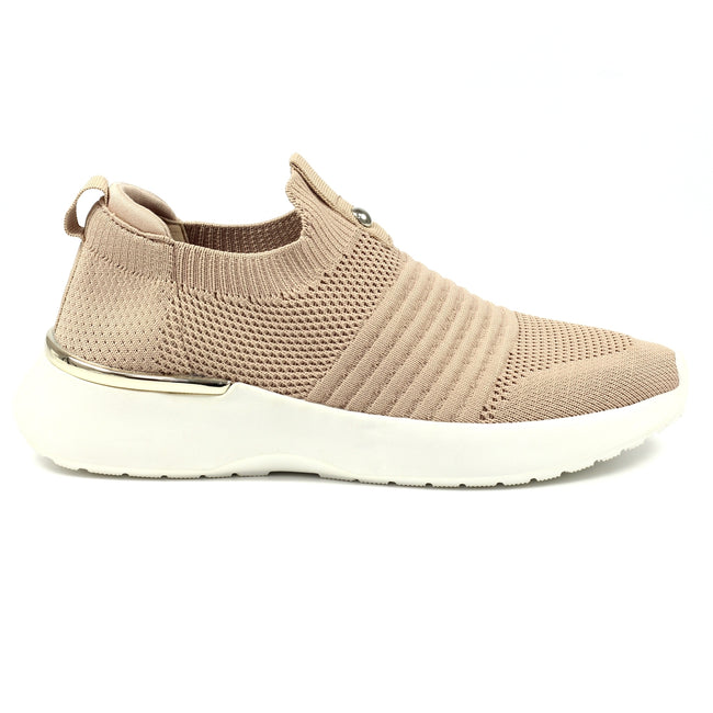 Pink-White - Back - Lunar Womens-Ladies Serina Sneakers