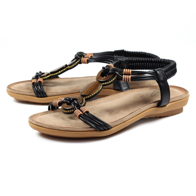 Black - Back - Lunar Womens-Ladies Adele Sandals