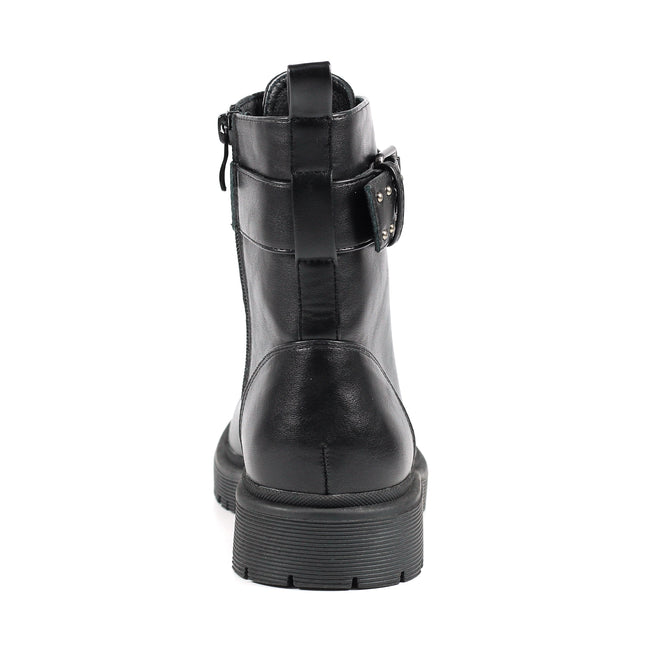 Black - Back - Lunar Womens-Ladies Emerson Ankle Boots