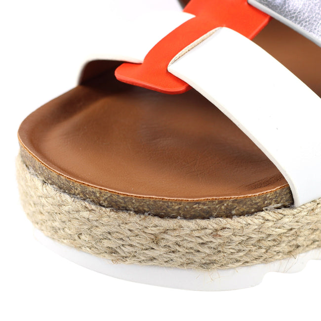 Orange - Close up - Lunar Womens-Ladies Rage Sandals