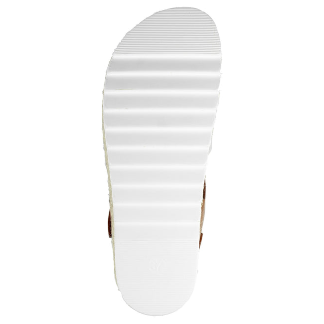 Tan - Close up - Lunar Womens-Ladies Rage Sandals