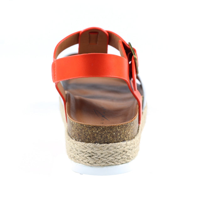 Orange - Back - Lunar Womens-Ladies Rage Sandals