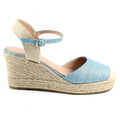 Pale Blue - Lifestyle - Lunar Womens-Ladies Corbridge Wedges