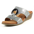 Pewter - Side - Lunar Womens-Ladies Manby Sandals