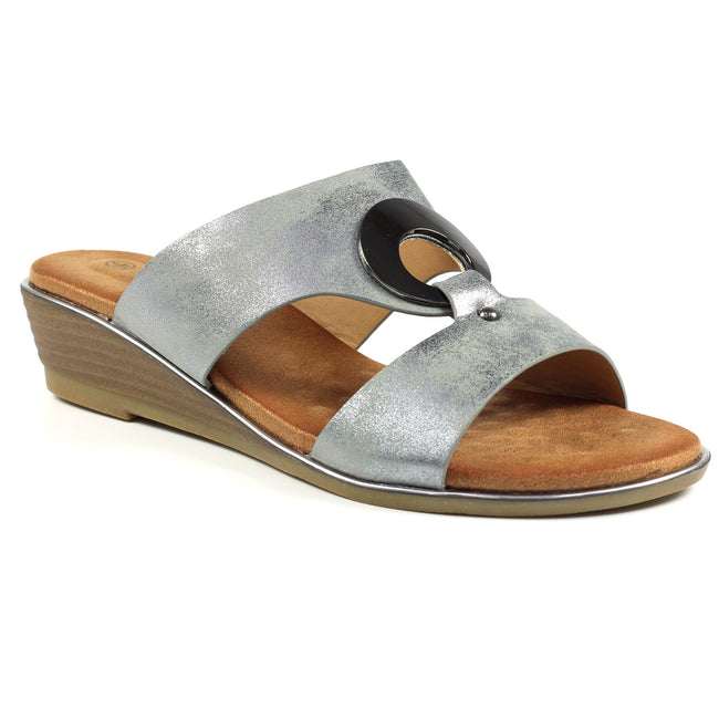 Pewter - Lifestyle - Lunar Womens-Ladies Manby Sandals