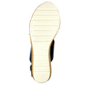 Blue - Side - Lunar Womens-Ladies Shack Wedge Sandals