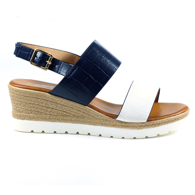 Blue - Lifestyle - Lunar Womens-Ladies Shack Wedge Sandals