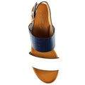 Blue - Pack Shot - Lunar Womens-Ladies Shack Wedge Sandals
