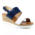 Blue - Front - Lunar Womens-Ladies Shack Wedge Sandals